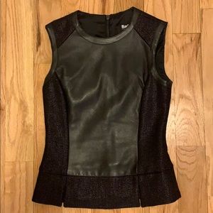Barbour International Leather & Tweed Tank Top
